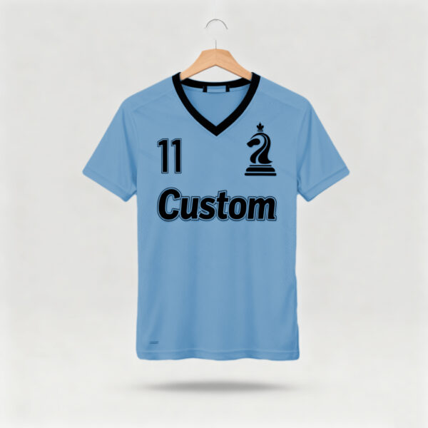 1219JTJTJT (27) Blue factory direct sales team football suit set sports shirt European Cup fan breathable quick drying training suit team uniform