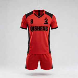 Customized Soccer Jersey Thailand Quality Custom Silver RED Color Blocking Team Football Jerseys Sets