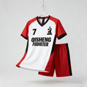 cjh (18) Customized Soccer Jersey Thailand Quality Custom Crimson Red AND WHITE Color Team Football Jerseys Sets