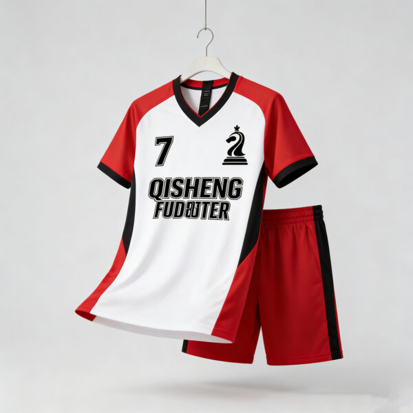 Customized Soccer Jersey Thailand Quality Custom Crimson Red AND WHITE Color Team Football Jerseys Sets