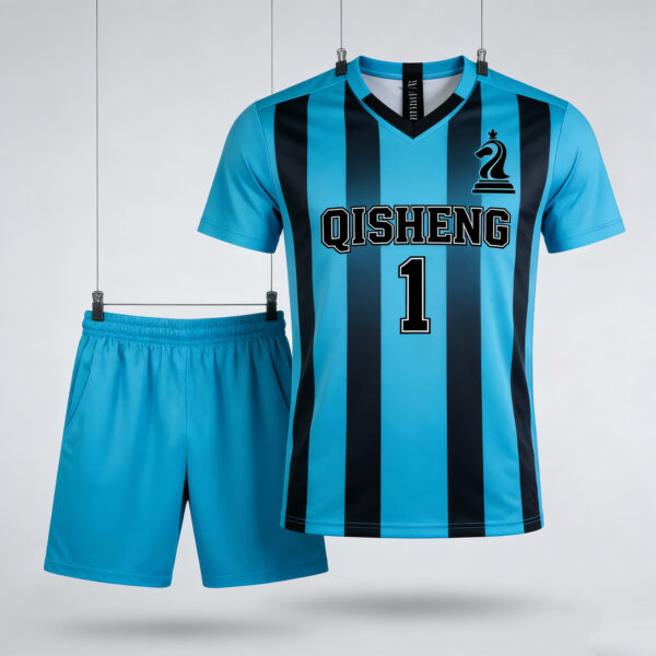 25/26 Football Uniforms Set Soccer Jersey Quality Team Blue Color Blocking Soccer Shirts Maillot T-shirt