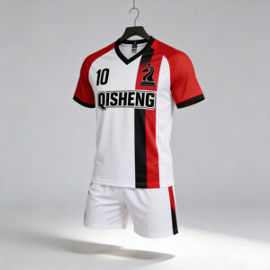 Direct Factory Red Color Team Football Jersey Soccer T-shirt Sets Soccer Wear Uniform Maillot