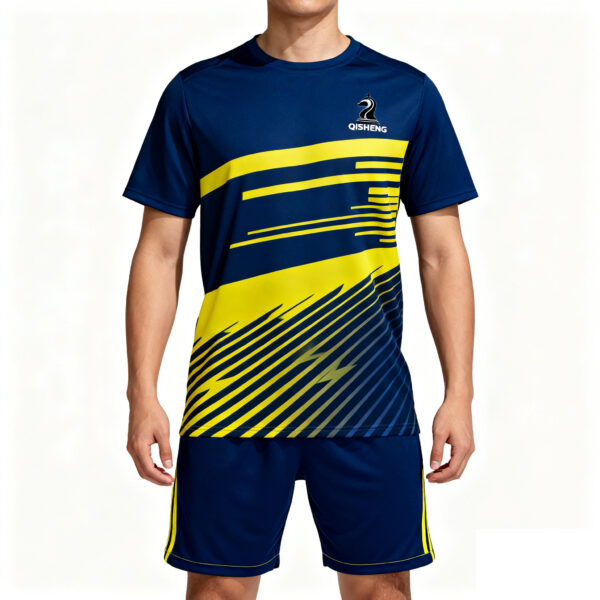2025-2026 New Collection Blue and yellow color-blocked stripes Casual Sports Tracksuit Custom
