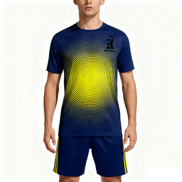 2025-2026 Nwe Collection Blue and yellow color-blocking Casual Sports Tracksuit