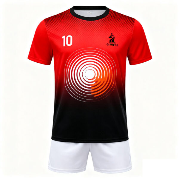 2025-2026 Collection Red, black & white color blocking Casual Sports Tracksuit